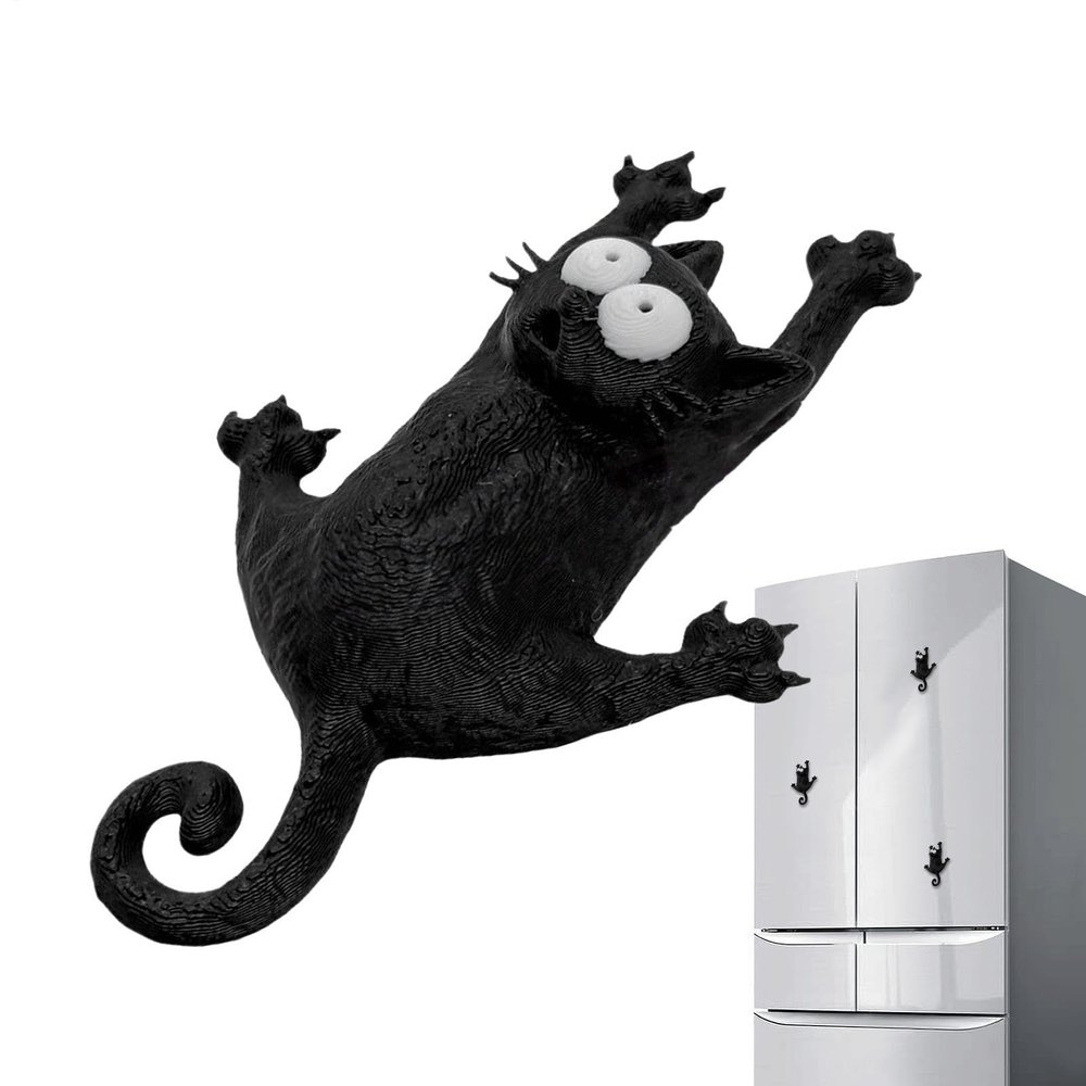 Cat-Shaped Refrigerator Magnets