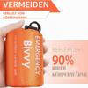 Deecam 2-Piece Emergency Sleeping Bag, Bivvy, Orange and Silver view 4