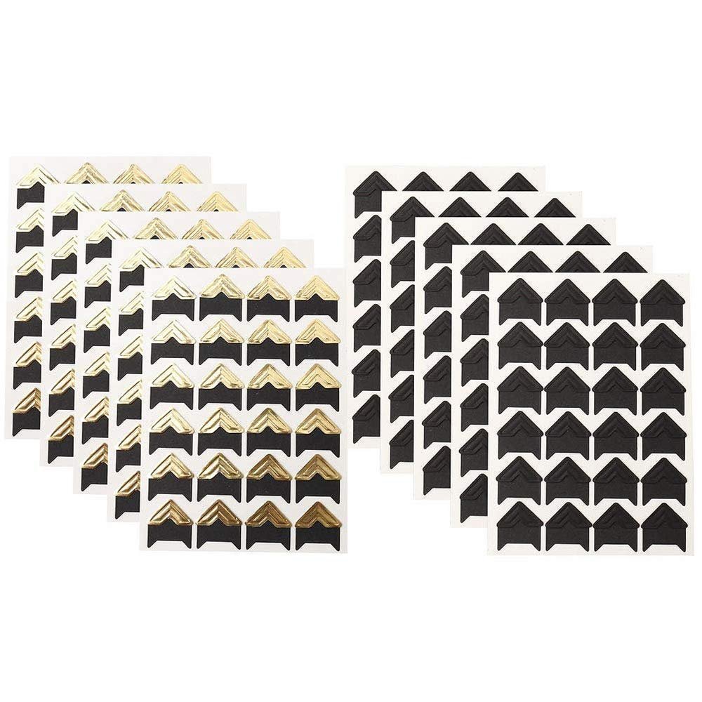 Luoilba 10 Sheets Photo Corners Self-Adhesive Stickers