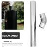 2-Piece 45-Degree Stainless Steel Elbow Set, 60 mm Stove Pipe view 3