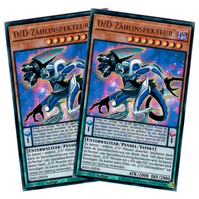 D/D-Zählinspekteur - Savings Duo (2 Cards) - RA05-DE034 - Ultra Rare - German - 1st Edition - Yu-Gi-Oh! Rarity Collection 5 - with RC Field Center