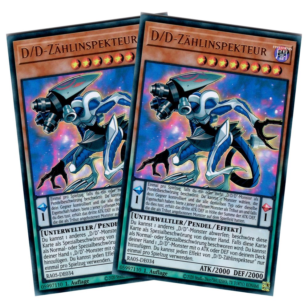 D/D-Zählinspekteur - Savings Duo (2 Cards) - RA05-DE034 - Ultra Rare - German - 1st Edition - Yu-Gi-Oh! Rarity Collection 5 - with RC Field Center