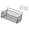 Pitycbo Hanging Wall Storage Basket, Steel Wire Organizer for Kitchen and Bathroom, Size M, Black with Sticker view 1