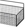 Pitycbo Hanging Wall Storage Basket, Steel Wire Organizer for Kitchen and Bathroom, Size M, Black with Sticker view 2