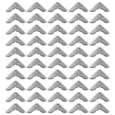 Hoement 50 Pack Silver Metal Corner Protectors for Scrapbooking