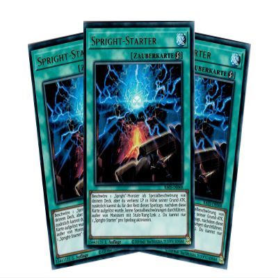 Spright Starter Playset (3 Cards) - RA05-DE068 Ultra Rare - German 1st Edition - Yu-Gi-Oh! Rarity Collection 5 with RC Field Center