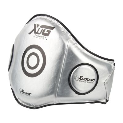 APLVFFZH Boxing Abdominal Protector for Kick Training, Boxing and Taekwondo, Silver