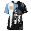 2026 Soccer Cup T-Shirt for Men and Women, Short Sleeve Crew Neck, Printed, Breathable, Quick-Drying, Argentina 2#, 5XL view 1