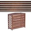 Wooden Air Conditioner Cover 85 × 35 × 75 cm – Freestanding Solid Wood Plant Stand view 1