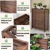 Wooden Air Conditioner Cover 85 × 35 × 75 cm – Freestanding Solid Wood Plant Stand view 2