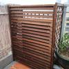 Outdoor Wooden Air Conditioner Cover and Plant Stand view 1