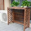 Outdoor Wooden Air Conditioner Cover and Plant Stand view 2