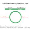 Green Polyurethane Round Belt, 6 mm Thick, 245 mm Circumference, O-Ring Drive Belts for Small Machines and Devices - 5-Pack view 2