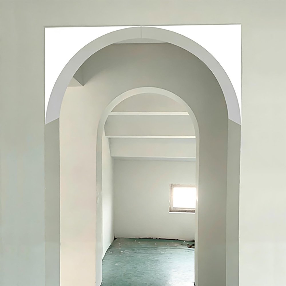 MRVAKDYDI DIY Arch Door Frame Kit, 2-Piece EPS Foam Trim, Paintable, 39 x 39 x 39 cm