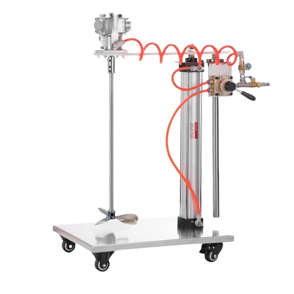 OLSKF UH 5-Gallon Paint Mixer, 1/8 HP Pneumatic Mixer with Automatic Lift