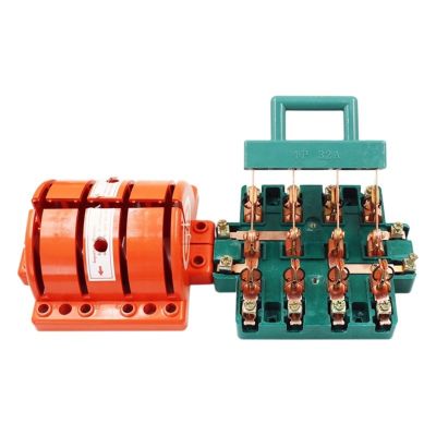 4P 32A Bidirectional Reversing Switch, Three-Phase Four-Wire C32 Double-Throw Double-Way Electrical Switch, 1 Piece