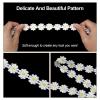 3 Yard Daisy Lace Trim, 25mm Embroidered Floral Ribbon for Sewing view 3