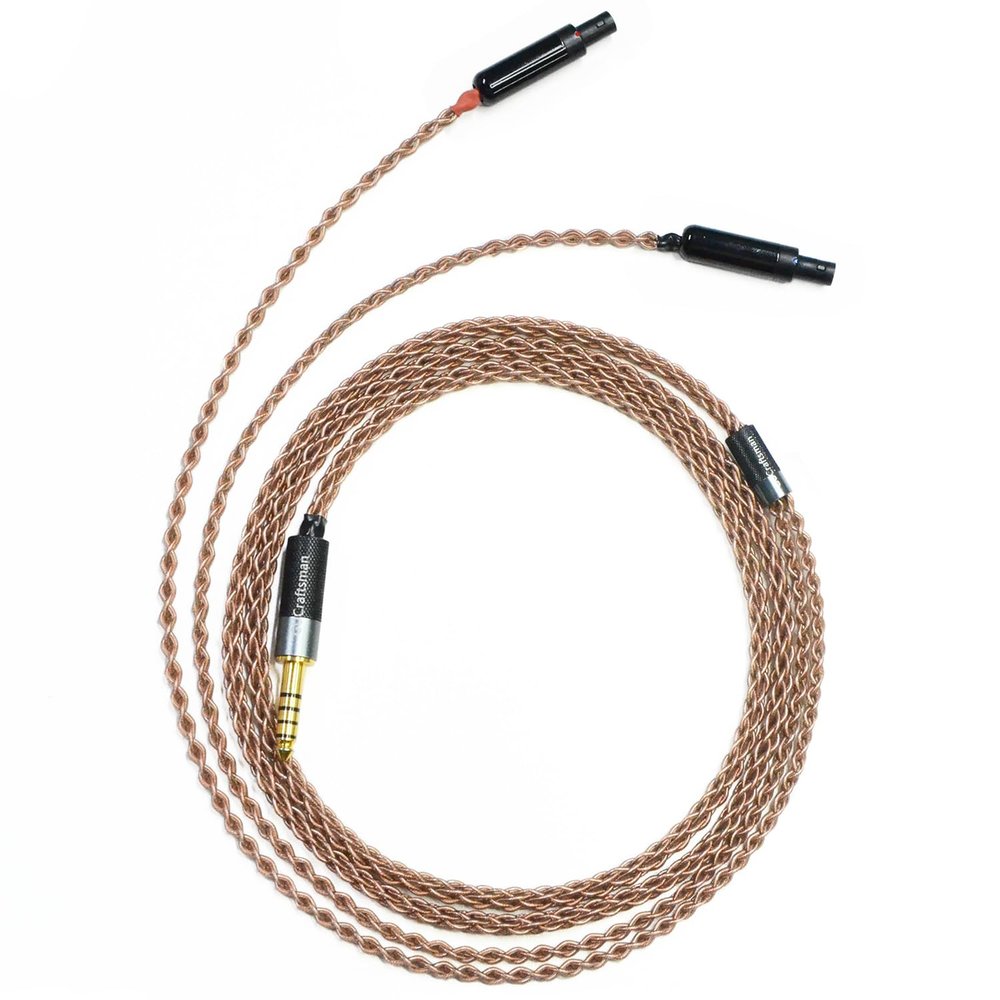 GUCraftsman 6N Single-Crystal Copper Upgrade Cable for SENNHEISER HD 800, HD 800 S, HD 820 Headphones (3.5 mm Plug)