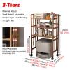 Multi-Tier Robot Vacuum Rack with Adjustable Height and Wheels view 2