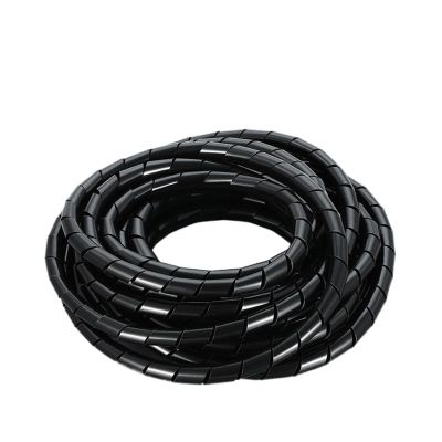 Spiral Cable Wrap Sleeve, White/Black, 3–10 mm, 1–5 m (6 mm, 5 m)