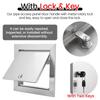 Stainless Steel Access Door with Lock and Keys, Adjustable Sanitary Service Panel view 2