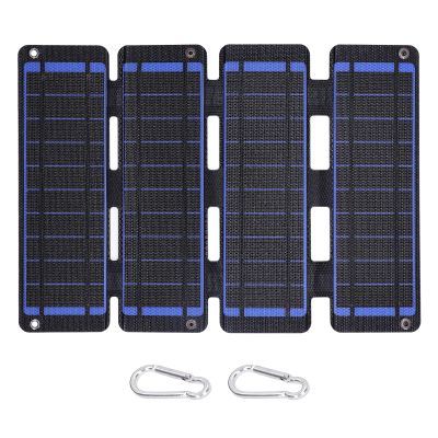 Hapivida 14W Foldable Solar Charger, USB, 20.5% Efficiency, Blue