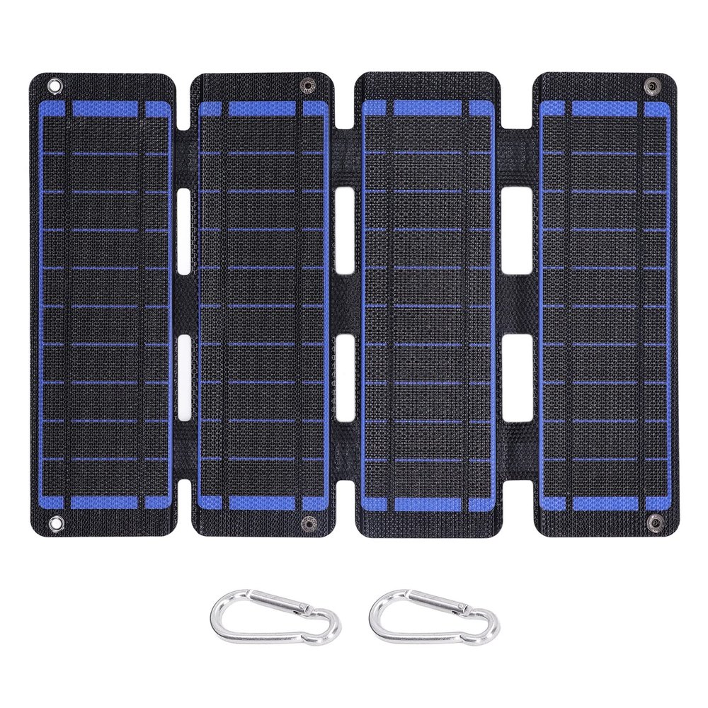 Hapivida 14W Foldable Solar Charger, USB, 20.5% Efficiency, Blue