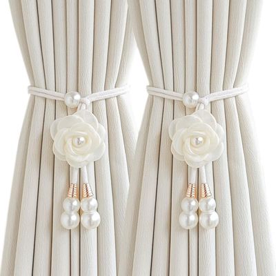 LRFNKCT Flower Curtain Tiebacks, 1 Pair