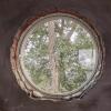40/50/60/70/80/90/100 cm Round Rotating Window, Flush-Mounted Shed Window with Tempered Glass, 360° Rotating Replacement Basement Window for Sheds/Homes, White view 1