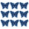 DELORIGIN 9-Piece Denim Butterfly Iron-On Patches, Navy Blue view 1
