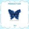DELORIGIN 9-Piece Denim Butterfly Iron-On Patches, Navy Blue view 2