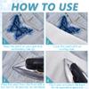 DELORIGIN 9-Piece Denim Butterfly Iron-On Patches, Navy Blue view 3