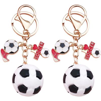 Stakee 2-Pack Soccer Keychains