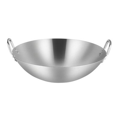 Extra-Thick Double-Wall Nonmagnetic Stainless Steel Wok (3470 cm), Chinese Style