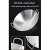 Extra-Thick Double-Wall Nonmagnetic Stainless Steel Wok (3470 cm), Chinese Style view 4