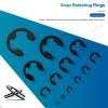 Stainless Steel E-Clip Retaining Rings, External Shaft Retaining Rings, M1.2, 100 Pieces view 2