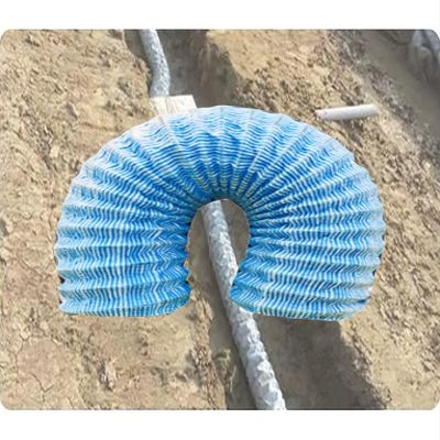 WEKONUMEX French Drainage Pipe, Blue, 8 cm Diameter, 29.5 ft Length