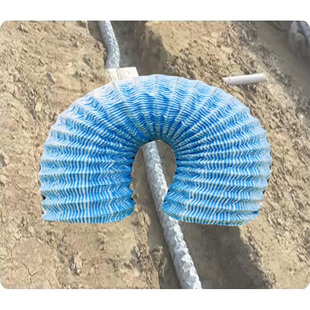 WEKONUMEX French Drainage Pipe, Blue, 8 cm Diameter, 29.5 ft Length