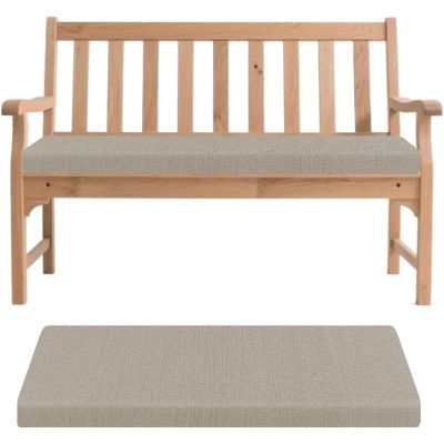 Removable Bench Cushion, Non-Slip, Beige Gray, 160 x 55 x 5 cm