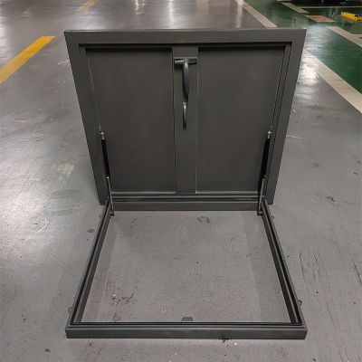 QSVPWNCBN Galvanized Steel Roof Window and Shaft Cover, 61 x 76 cm (24 x 30 in), Waterproof Basement Access Hatch with Seal, Robust Rectangular Roof Cover