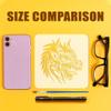 FINGERINSPIRE 4-Piece Dragon Head Stencil Set with Brush 15x15cm view 3