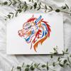 FINGERINSPIRE 4-Piece Dragon Head Stencil Set with Brush 15x15cm view 4