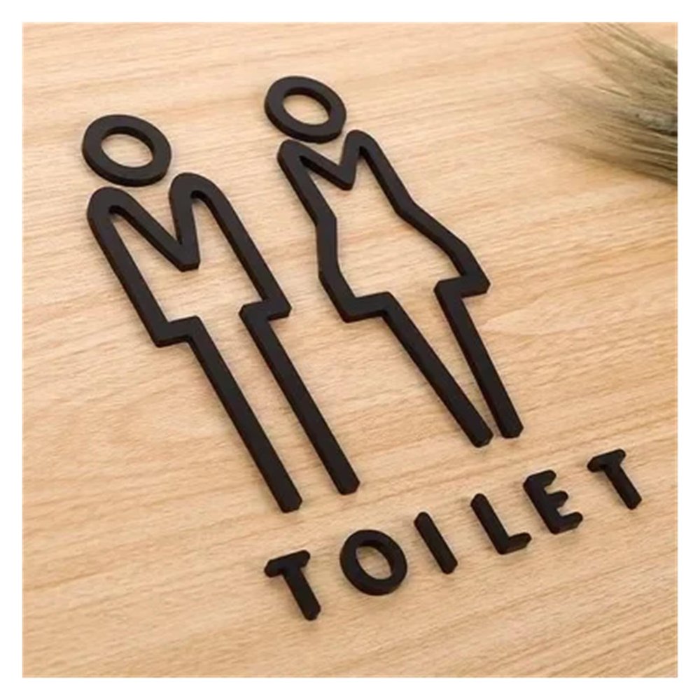 Men's, Women's and Unisex Toilet Signs, Multicolor, 26 x 16 cm (1)