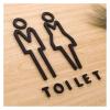 Men's, Women's and Unisex Toilet Signs, Multicolor, 26 x 16 cm (1) view 1
