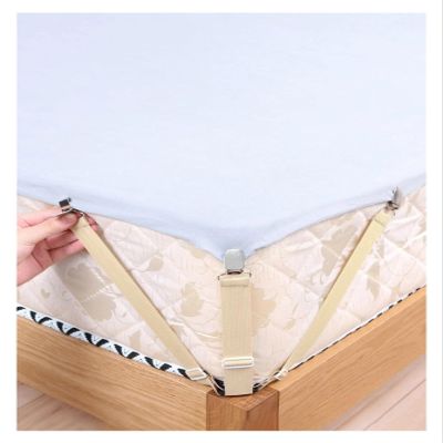 FGJHJTXHSG 4-Piece Triangular Bed Sheet Holders, Adjustable Suspenders, Mattress Grippers for Covers (Color 7)