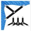 FGJHJTXHSG 4-Piece Triangular Bed Sheet Holders, Adjustable Suspenders, Mattress Grippers for Covers (Color 7) view 2
