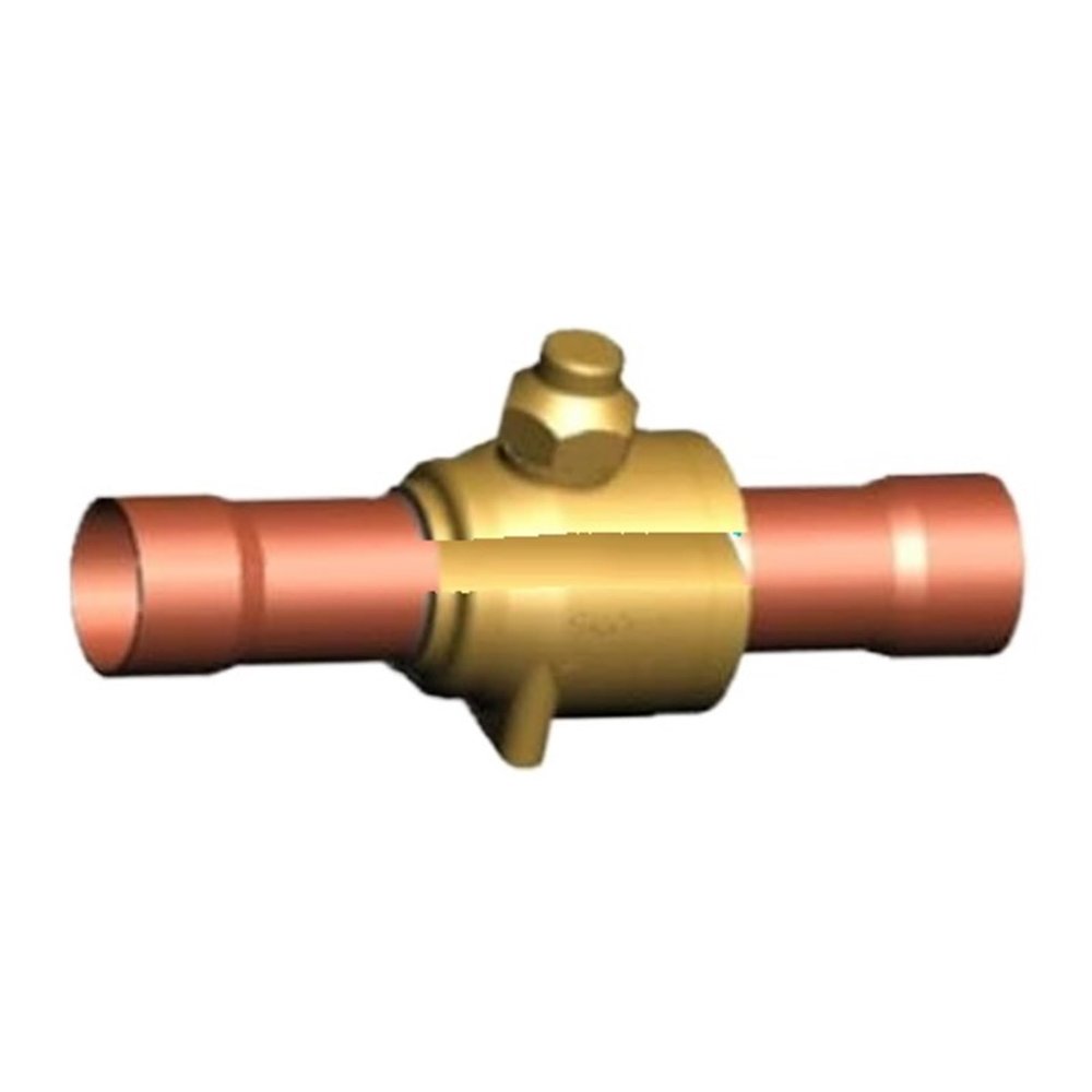 UFTIRAQZJED Refrigeration Shut-Off Ball Valve 009L7959, Soldered Brass, 2 5/8 in Inlet and Outlet