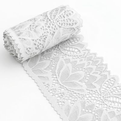 Cobee 10cm x 4.5m White Lotus Lace Ribbon