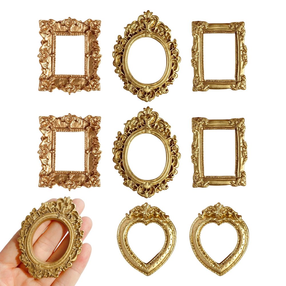 8-Piece Mini Vintage Picture Frame Set