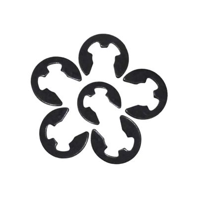 Stainless Steel E-Clip Retaining Rings, 65 Mn Black Steel, M1.5–M6, 550 Pieces